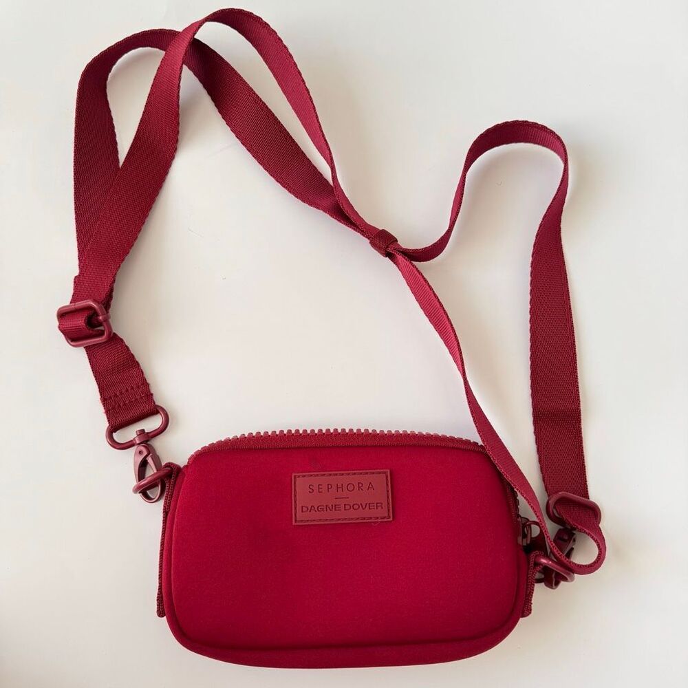 DAGNE DOVER x SEPHORA Limited Edition Mara Phone Sling Crossbody Bag Burgundy